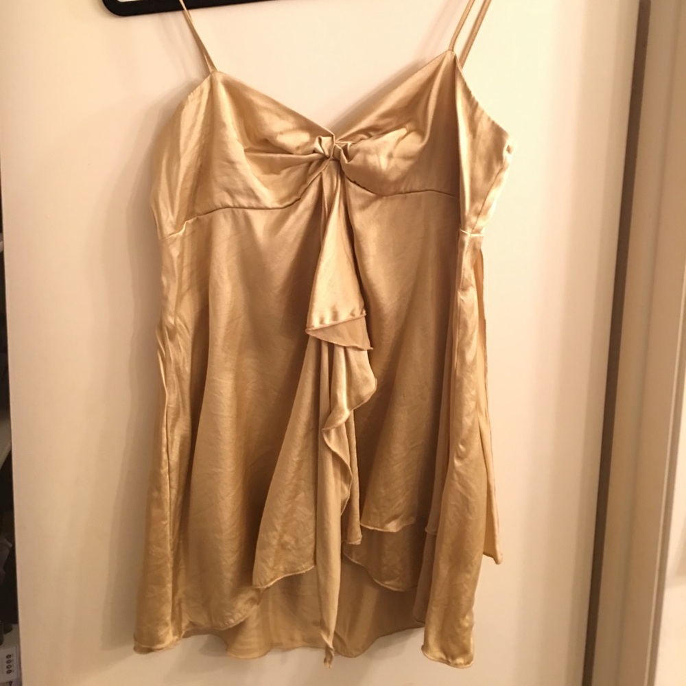 Gold Silk like tank top