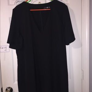 black shift dress