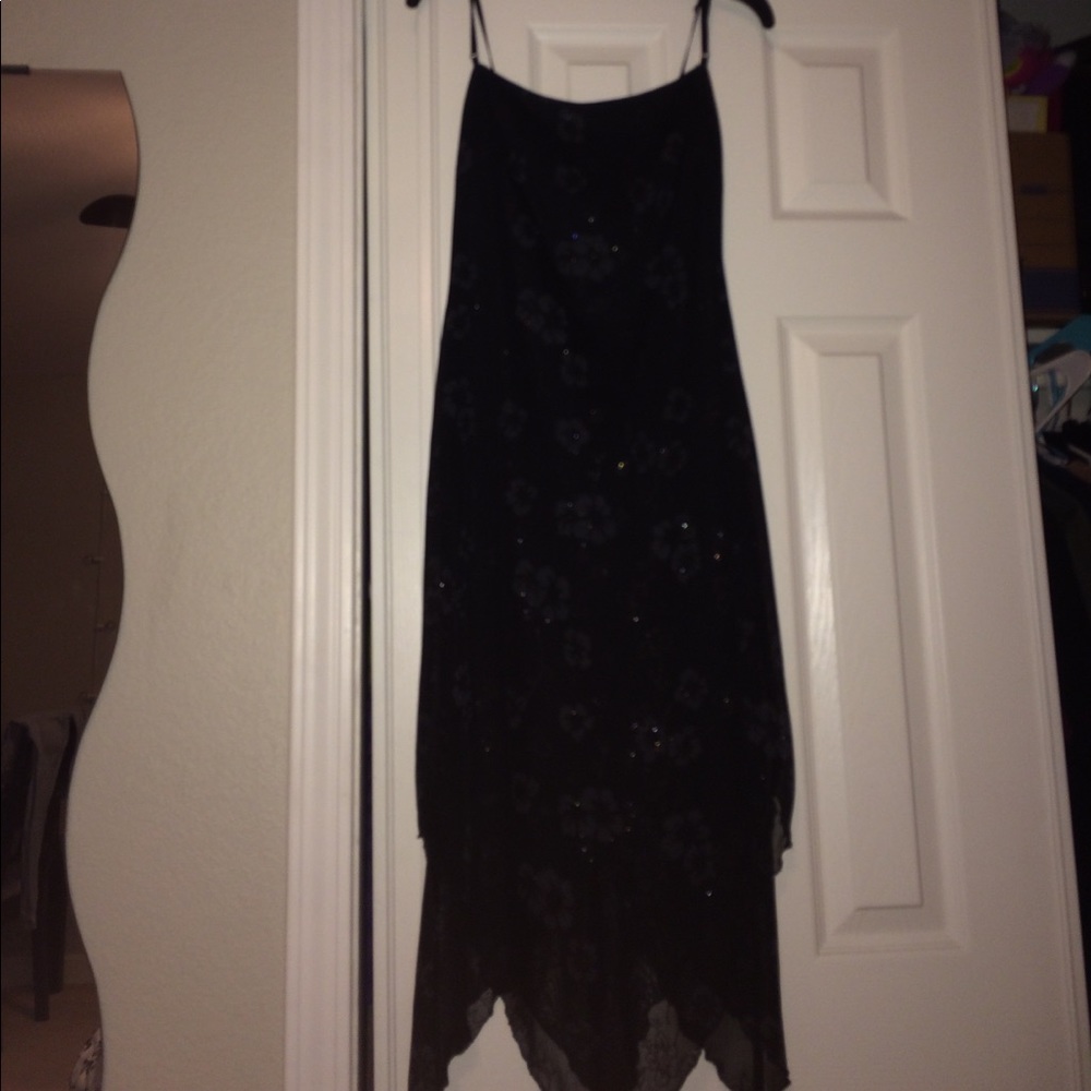 Black flower dress