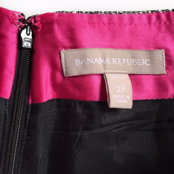 Banana Republic Black and Silver Metallic Skirt - Picture 3 of 3