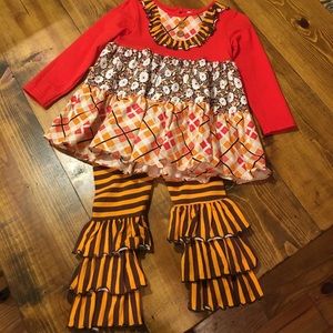 Girls 4T Ruffle Top with Ruffle Pants