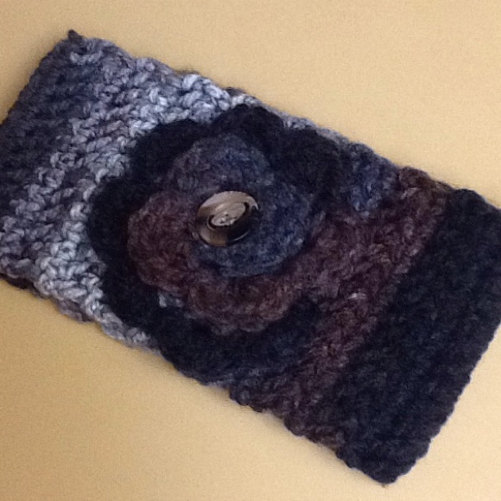 Crocheted Headband, multi-colored, NWOT