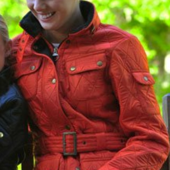 Barbour Jackets & Blazers - Barbour Orange Quilted Utility Jacket