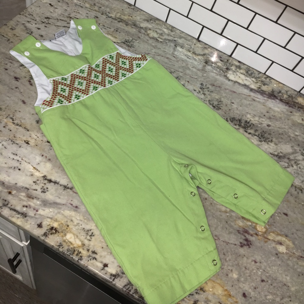 Smocked Christmas long all