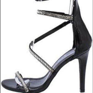 Heel Rhinestone Black
