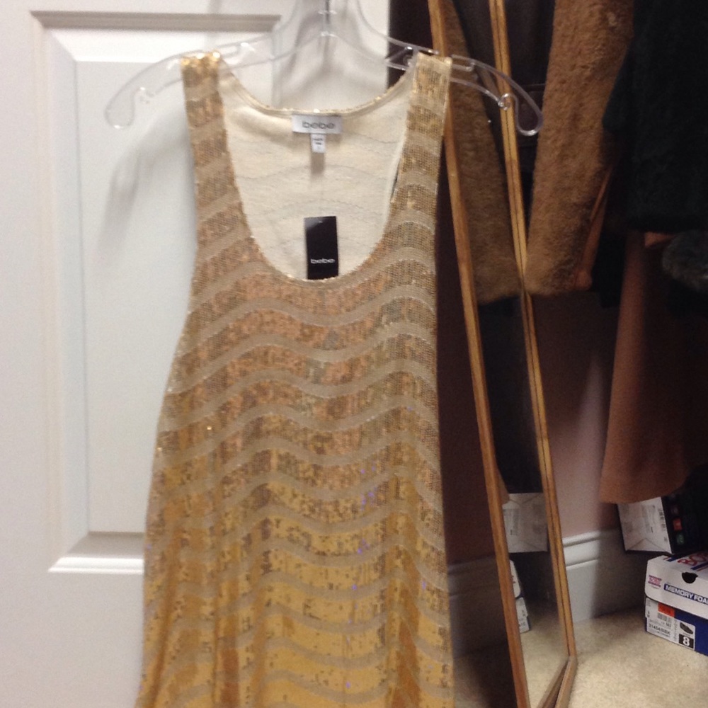 Bebe Small sequin tank top