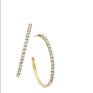 Gold hoop earrings with Australian Crystals