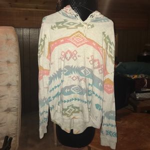 Lightweight aztec hoodie