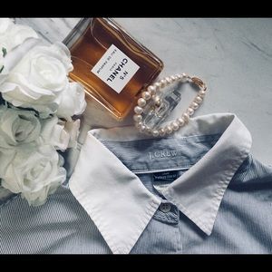 J. Crew Kathryn Fit pinstripe Button Down, sz sm
