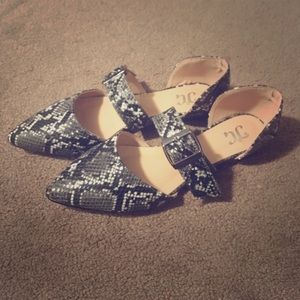 Snake Print Flats