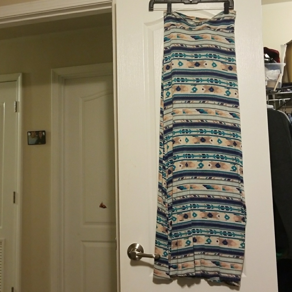 Aztec Print Maxi Skirt