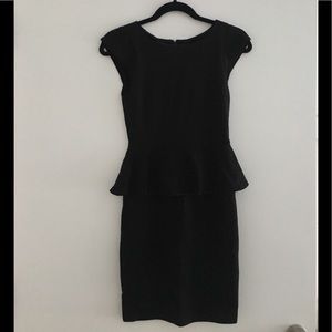 LAST CHANCE - Alice + Olivia Black Peplum Dress