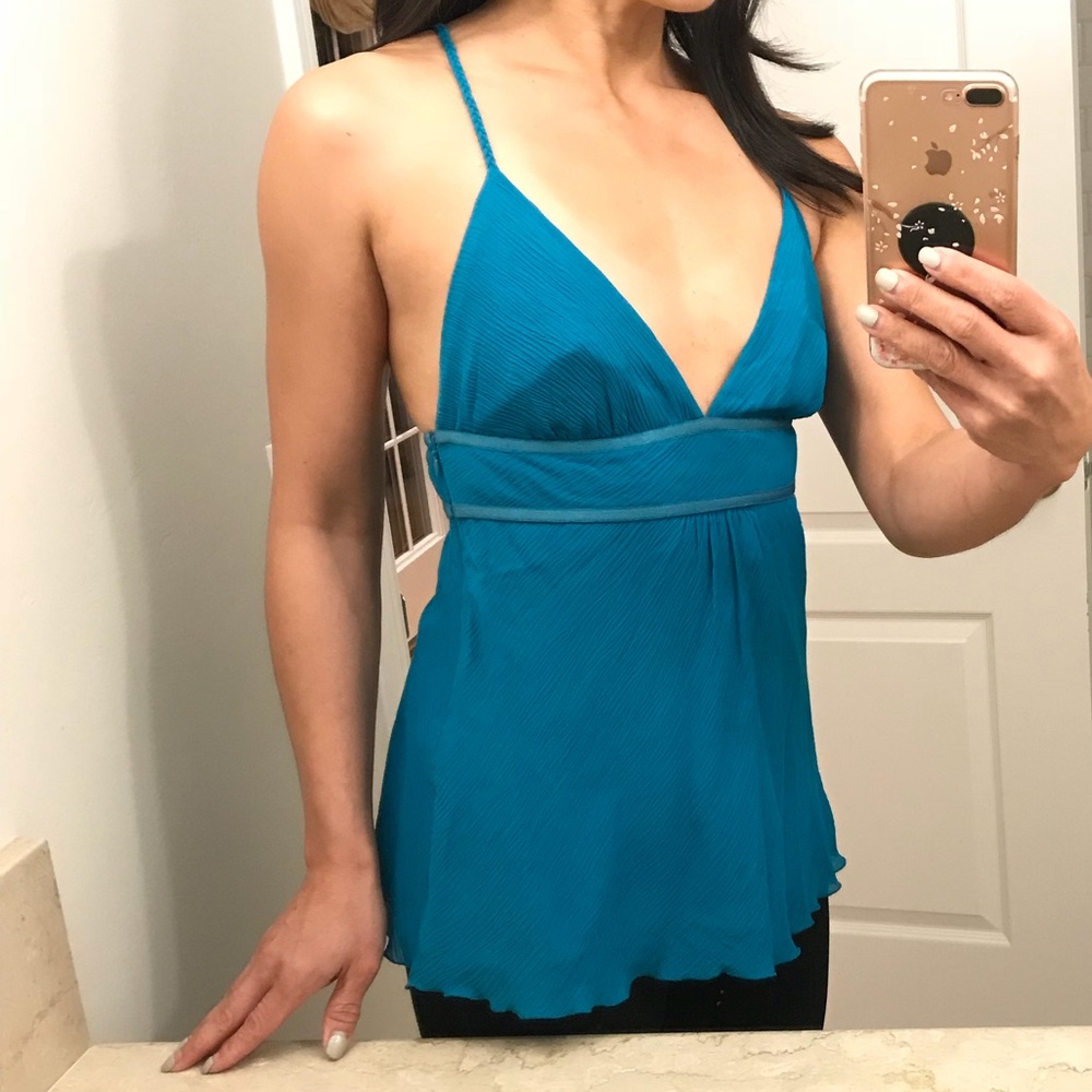 DVF Aqua blue top