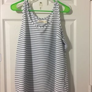 black and white striped top