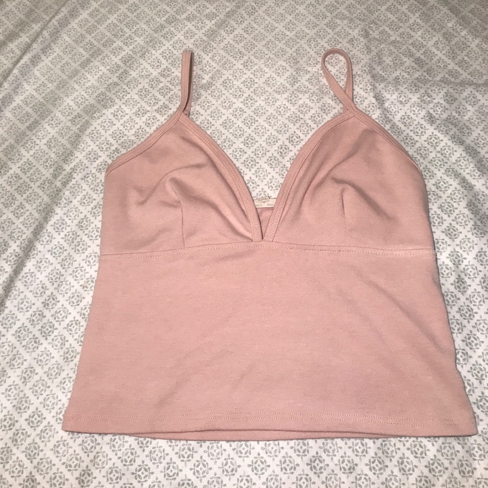 Urban outfitters pink cropped tank