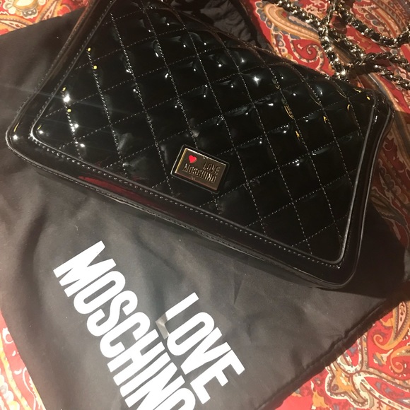 Original patent leather Moschino bag - Picture 3 of 8