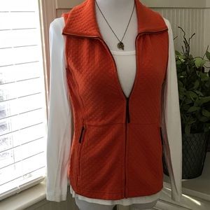 Ann Taylor Loft Quilted Orange Vest