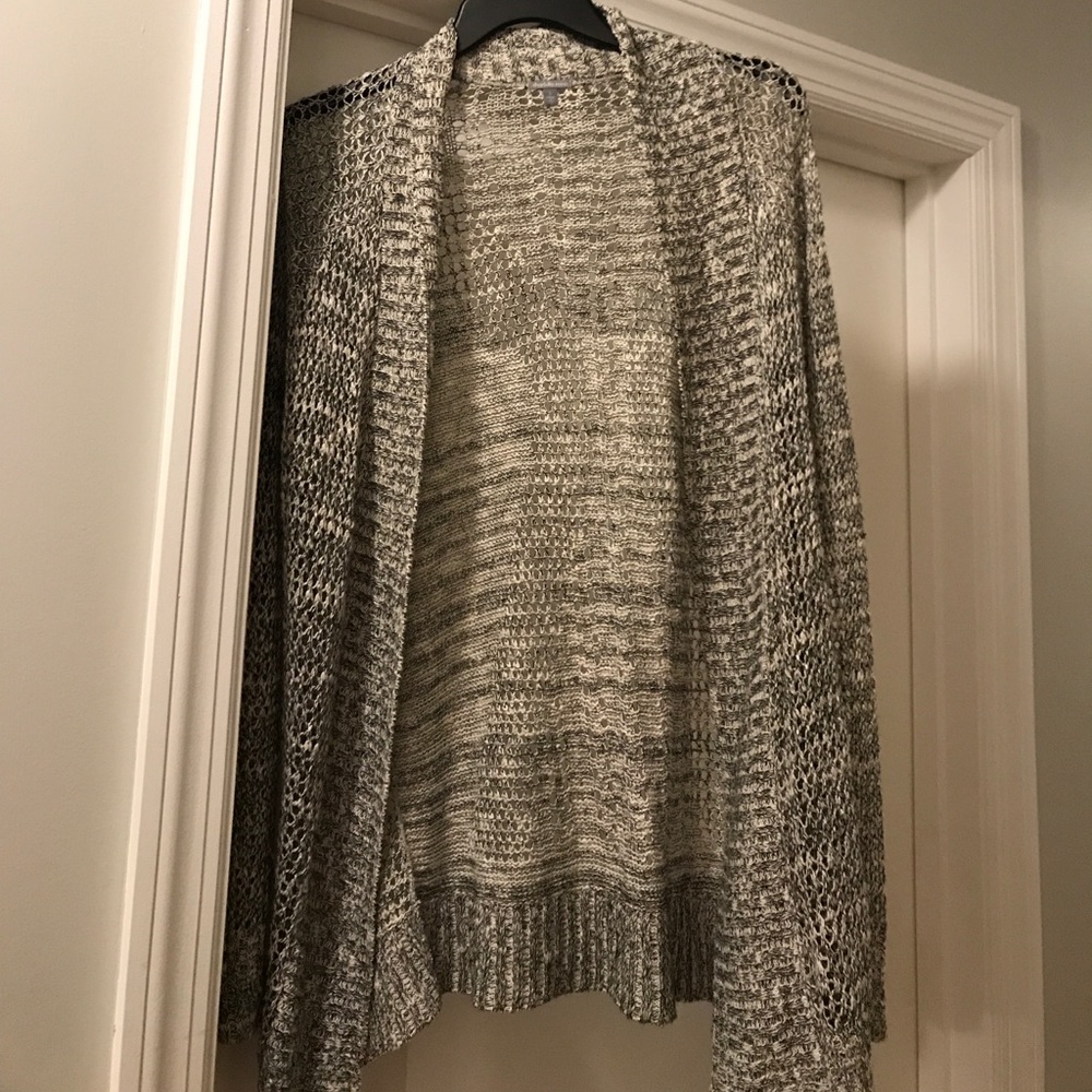 Charlotte Russe grey crocheted sweater