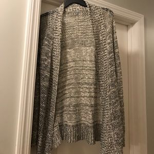 Charlotte Russe grey crocheted sweater