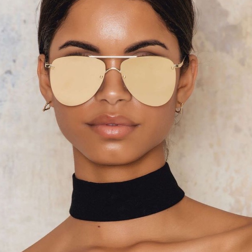 GOLD PRINCE LE SPEC RIMLESS AVIATORS