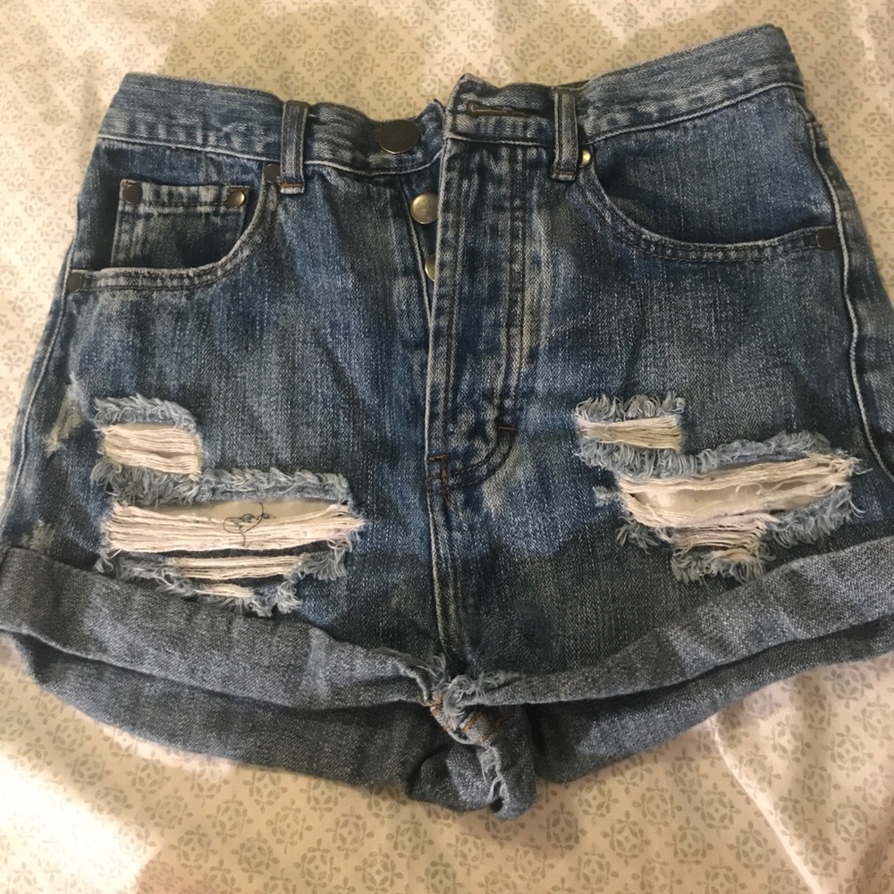 Tobi High Waisted Denim Shorts