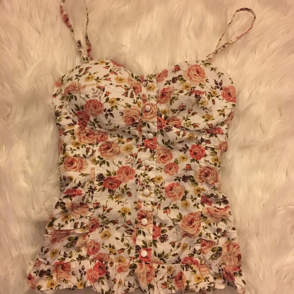 Floral corset top