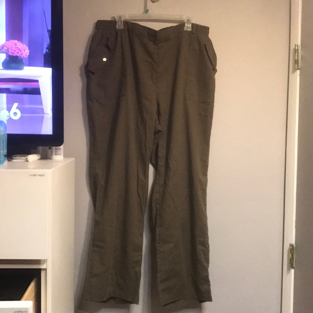 Olive Canvas Pants