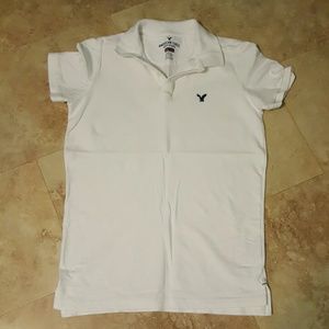 American Eagle Men's white polo