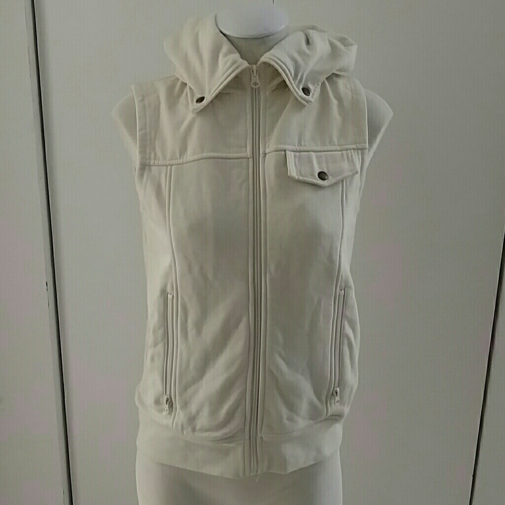 Burton cotton zip up hoodie vest