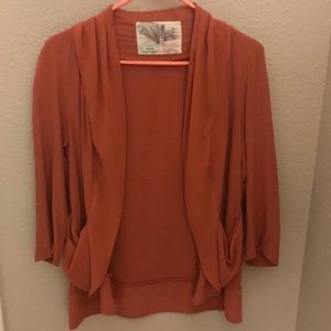 Burnt orange color cardigan