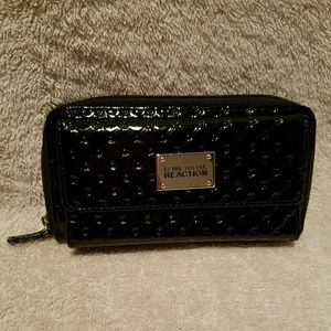 Kenneth Cole Reaction Black Patent Leather Wallet
