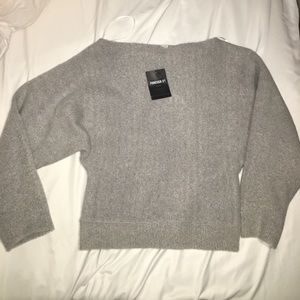 Off the shoulder knitted sweater