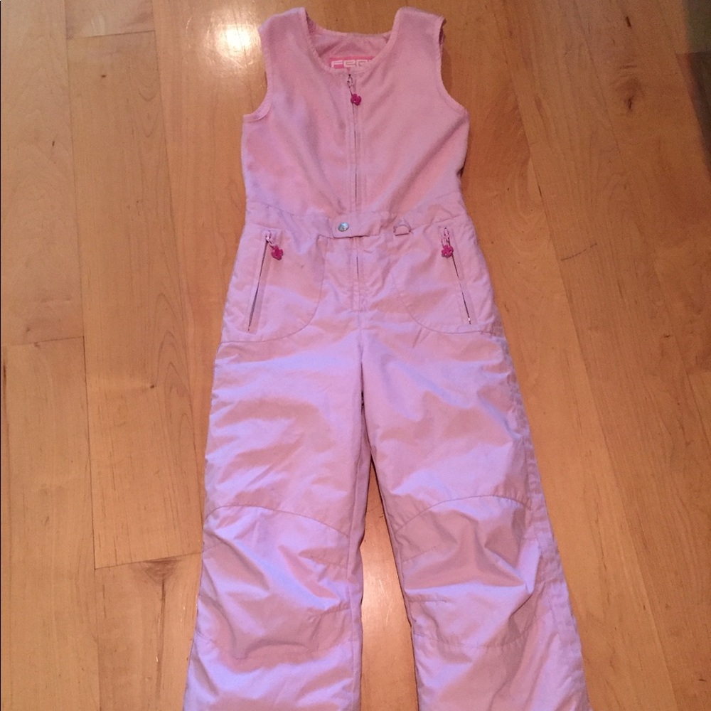 Girls snowbib pink size 7, by Fera