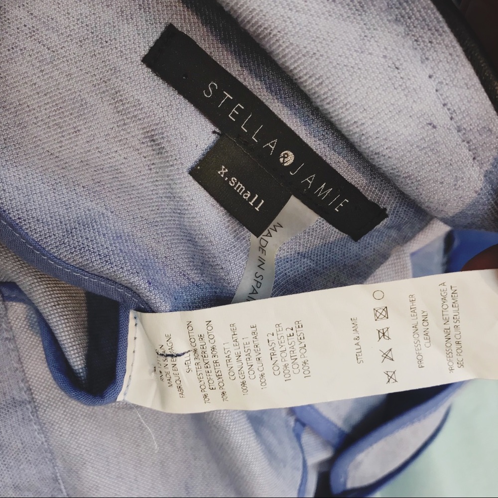 Stella & Jaime cropped leather trim jacket - Picture 5 of 7