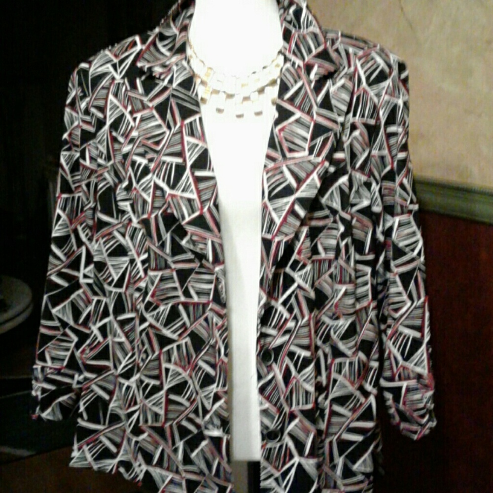 Black, Red and white jacket