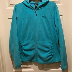 North Face Fleece Turquoise Jacket Large