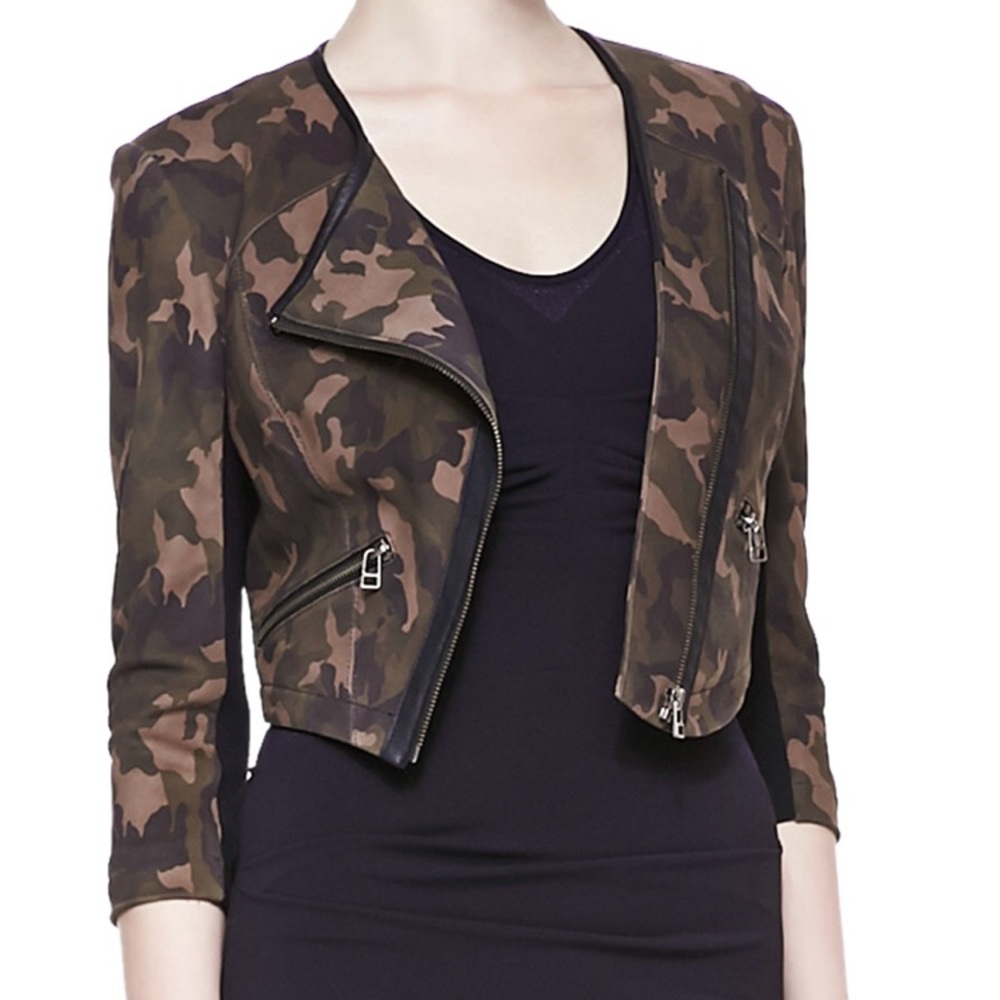 Cut25 camo-print leather jacket