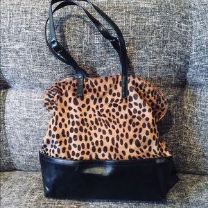 Leopard Print Slouch Purse
