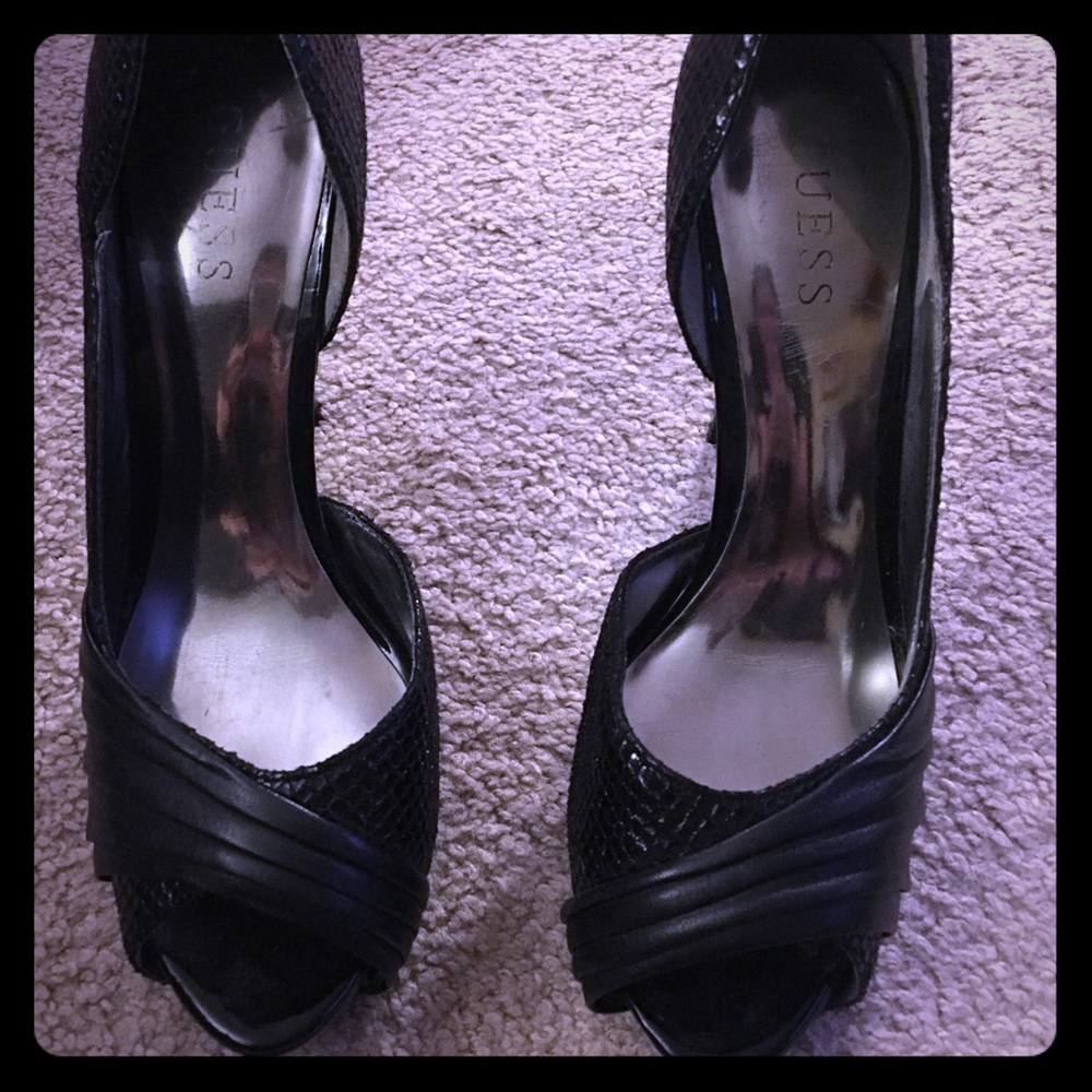 Guess Heels, Black, Size 8 1/2