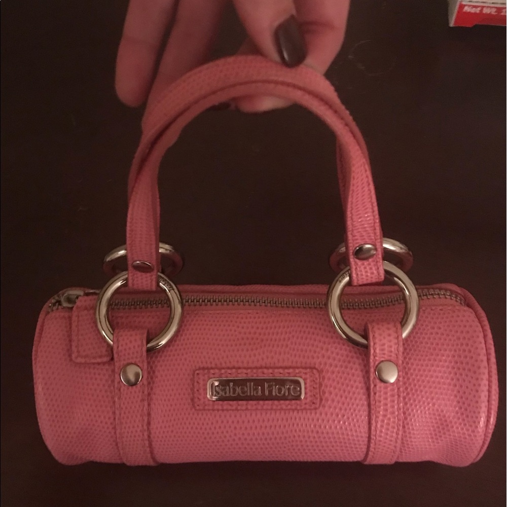 Isabella Fiore Pink Mini Barrel Bag