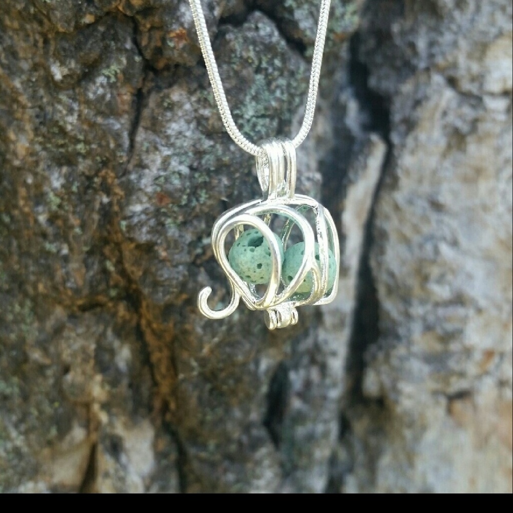 Elephant Diffuser Necklace