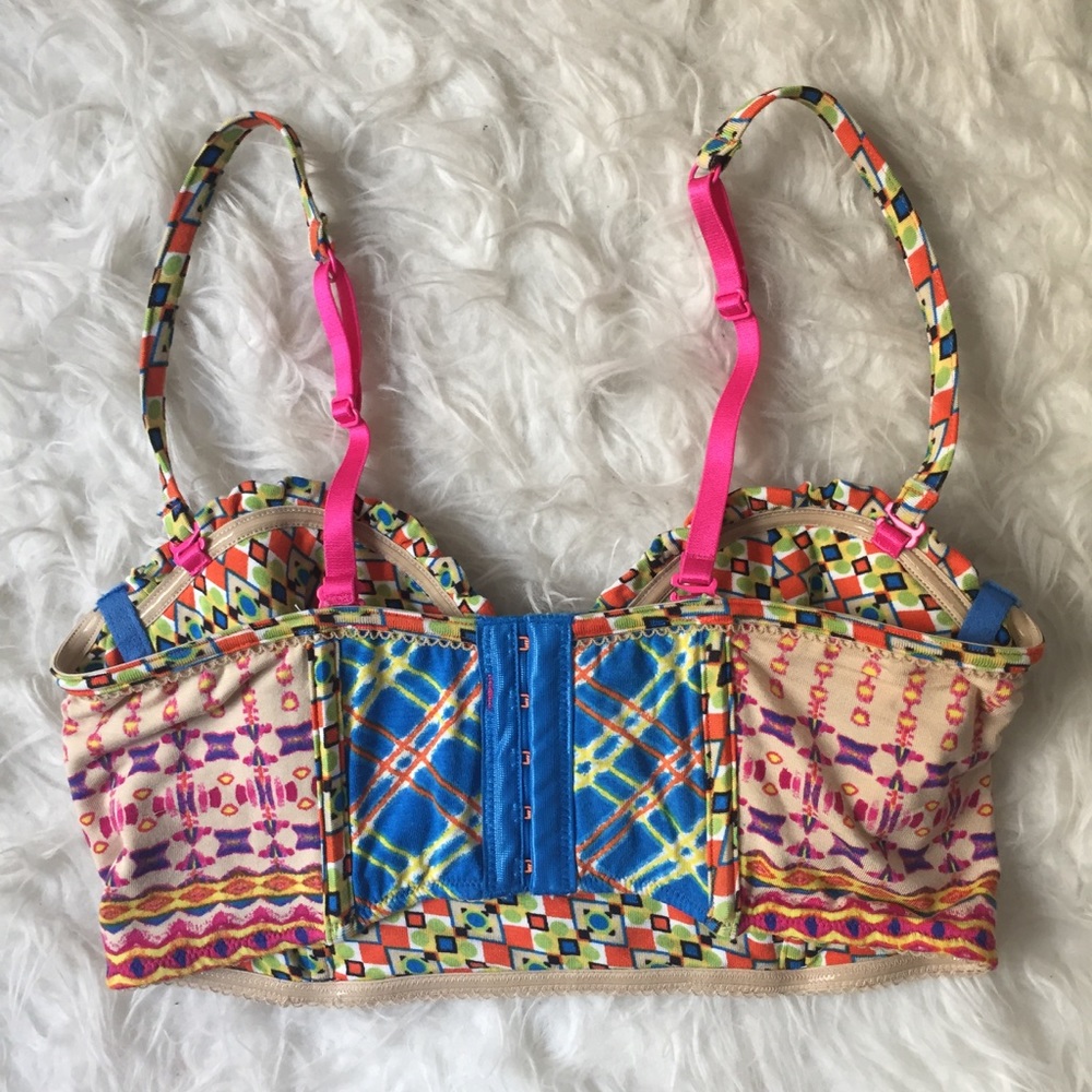 Anthropologie colorful longline bralette - Picture 3 of 3