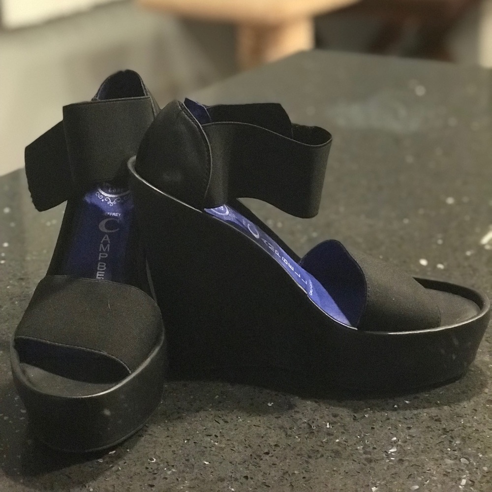 Jeffrey Campbell Platform Wedges w/ Velcro Straps