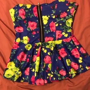 Floral tube top (large)