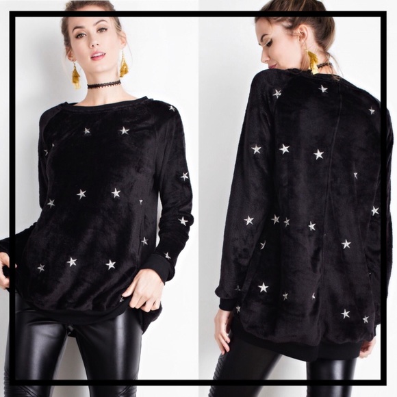 SOLD OUT // SO Soft Starry Fleece Pullover Sweater - Picture 7 of 7