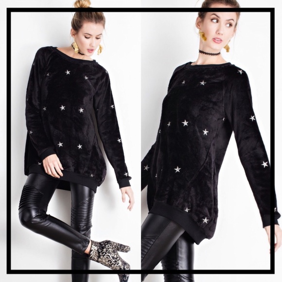 SOLD OUT // SO Soft Starry Fleece Pullover Sweater - Picture 2 of 7