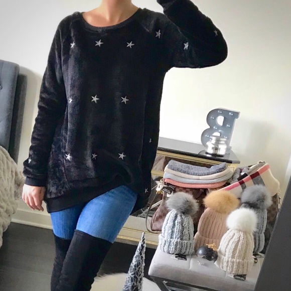 SOLD OUT // SO Soft Starry Fleece Pullover Sweater - Picture 6 of 7