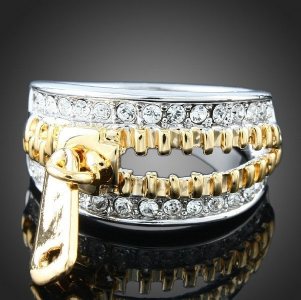 S925 zipper ring authentic design
