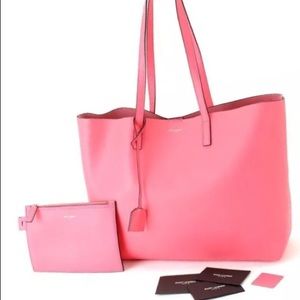 Authentic Saint Laurent Large pink everyday tote