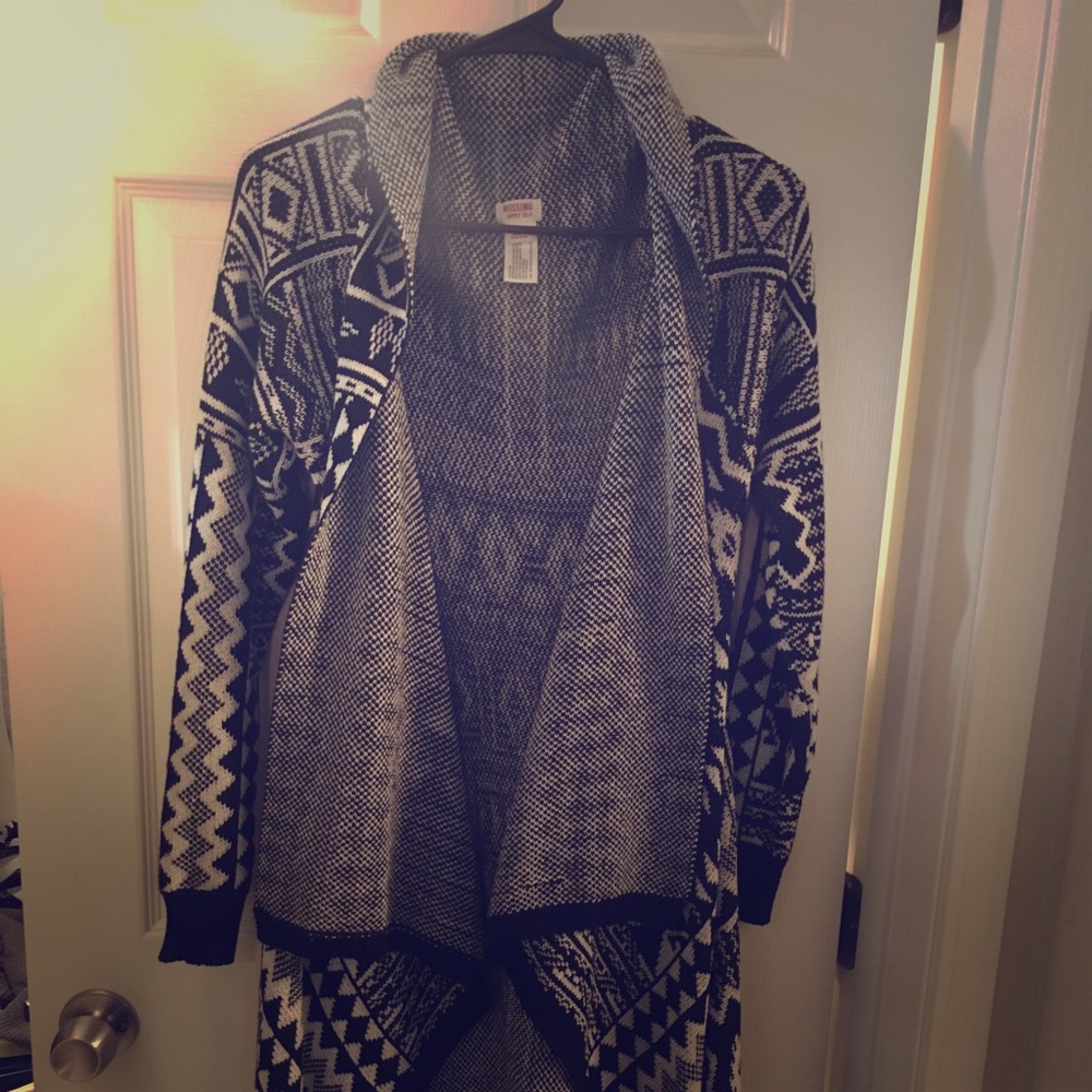 Draped open front cardigan mossimo